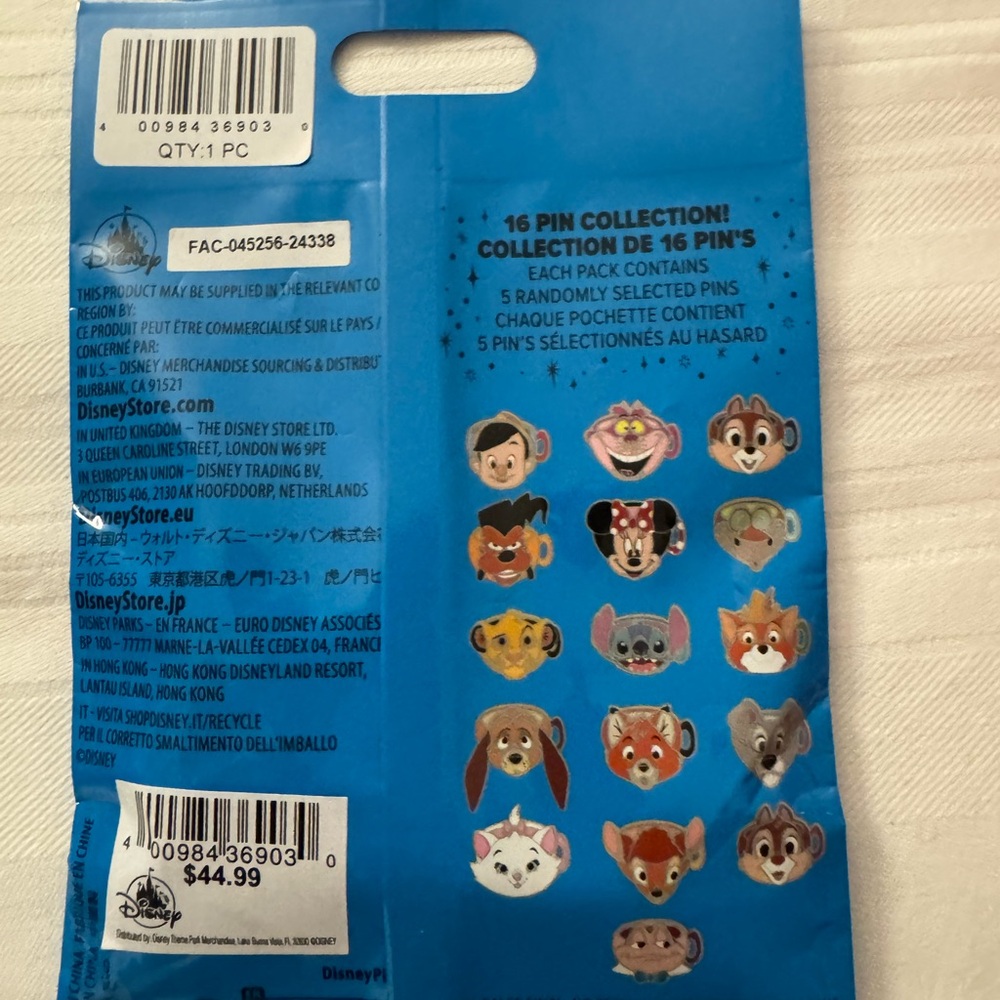 Disney Character Mugs mystery pin pouch unopened - Picture 2 of 2